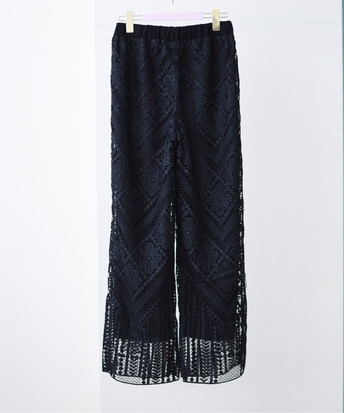 Eimee Law(エイミーロウ)の「パネルレースリラックスPT(その他パンツ・レディース・ブラック/アイボリー・38)」の14枚目の写真