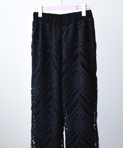 Eimee Law(エイミーロウ)の「パネルレースリラックスPT(その他パンツ・レディース・ブラック/アイボリー・38)」の15枚目の写真