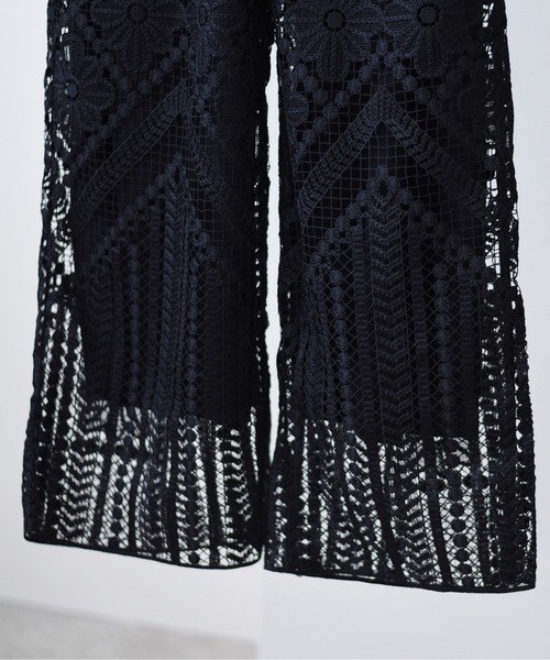 Eimee Law(エイミーロウ)の「パネルレースリラックスPT(その他パンツ・レディース・ブラック/アイボリー・38)」の16枚目の写真