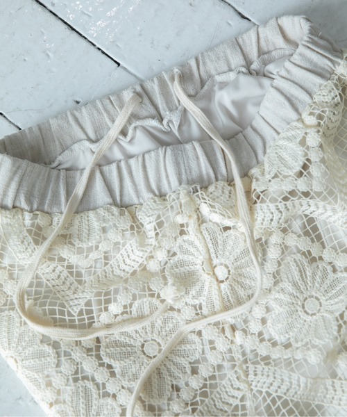 Eimee Law(エイミーロウ)の「パネルレースリラックスPT(その他パンツ・レディース・ブラック/アイボリー・38)」の8枚目の写真