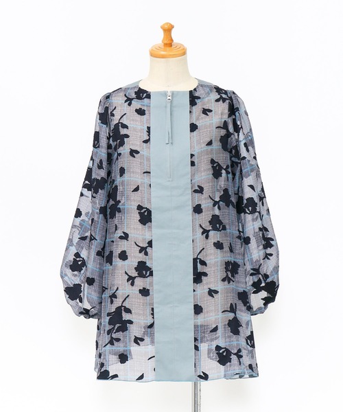 AS KNOW AS de base（アズノゥアズドゥバズ）の「ブラウスもブルゾンもプルオーバー（チュニック・レディース・ライトカーキ/ライトブルー・FREE）」の6枚目の写真