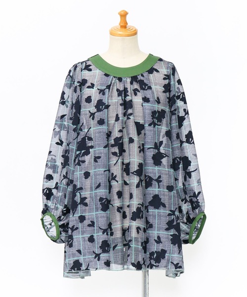 AS KNOW AS de base（アズノゥアズドゥバズ）の「ブラウスもブルゾンもプルオーバー（チュニック・レディース・ライトカーキ/ライトブルー・FREE）」の13枚目の写真