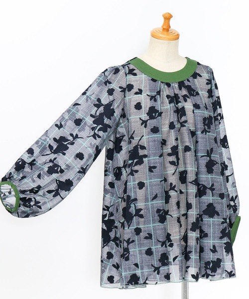 AS KNOW AS de base（アズノゥアズドゥバズ）の「ブラウスもブルゾンもプルオーバー（チュニック・レディース・ライトカーキ/ライトブルー・FREE）」の16枚目の写真