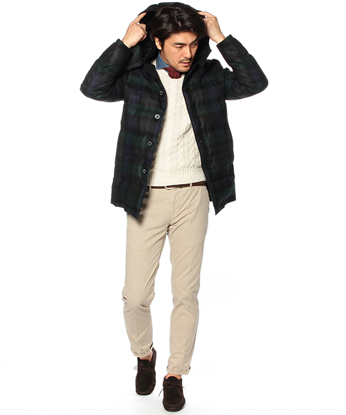 入手困難✨XL相当 マッキントッシュ ダウンジャケット 総柄 チェック柄 黒 Mackintosh（マッキントッシュ）の「MACKINTOSH / “AUCHAVAN”ブラック