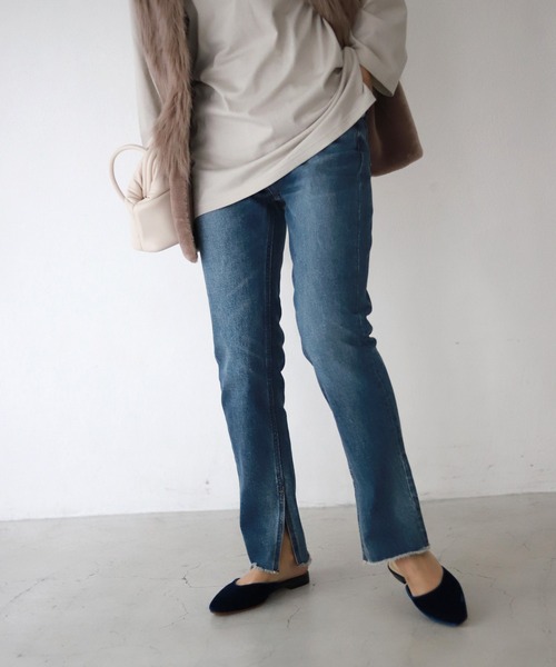 Healthy Denim ヘルシーデニム Citrus Slit ストレートスリットデニムパンツ 洗濯機洗い可 デニムパンツ Slobe Iena スローブイエナ のファッション通販 Zozotown