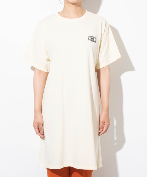 WEGO(ウィゴー)の「WEGO/バックオープンTeeワンピース(ワンピース・レディース・ライトイエロー/ブラック・FREE)」の9枚目の写真