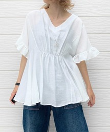 Q | フロントギャザーフリルブラウス(シャツ/ブラウス)