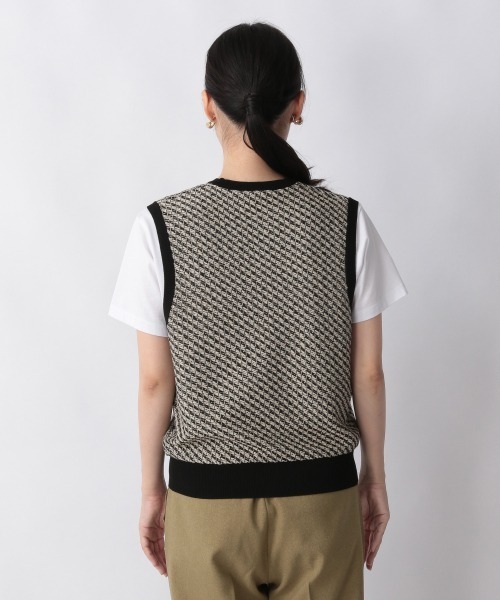 LOWRYS FARM（ローリーズファーム）の「レトロガラボタンアキベスト　218086（ベスト・レディース・ブラック/ブラウン/グリーン・FREE）」の7枚目の写真