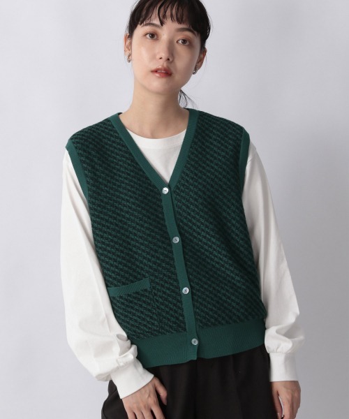 LOWRYS FARM（ローリーズファーム）の「レトロガラボタンアキベスト　218086（ベスト・レディース・ブラック/ブラウン/グリーン・FREE）」の22枚目の写真