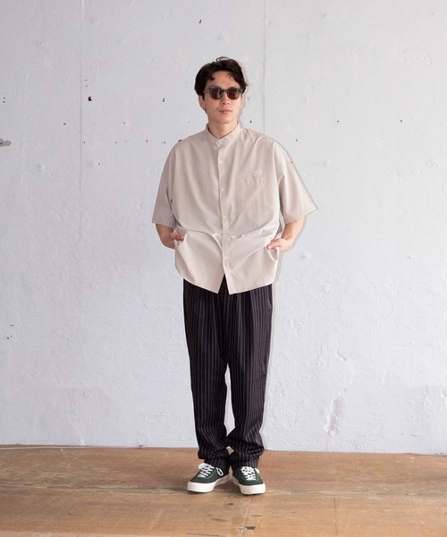 bonjour bonsoir（ボンジュール　ボンソワール）の「【bonjour bonsoir】ストライプシェフパンツ（その他パンツ・メンズ・ブラック系その他/チャコールグレー・S/M/L）」の8枚目の写真