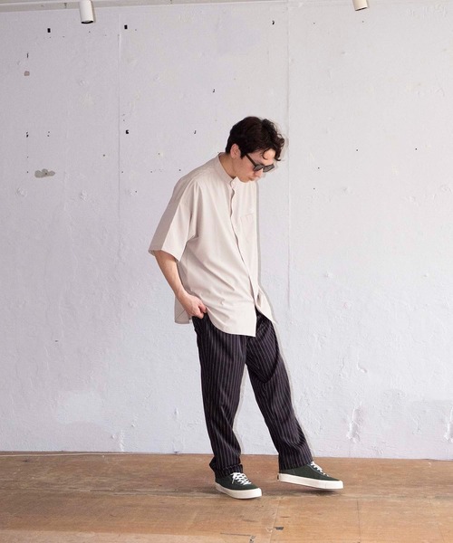 bonjour bonsoir（ボンジュール　ボンソワール）の「【bonjour bonsoir】ストライプシェフパンツ（その他パンツ・メンズ・ブラック系その他/チャコールグレー・S/M/L）」の5枚目の写真