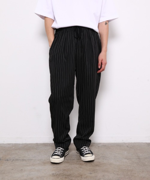 bonjour bonsoir（ボンジュール　ボンソワール）の「【bonjour bonsoir】ストライプシェフパンツ（その他パンツ・メンズ・ブラック系その他/チャコールグレー・S/M/L）」の3枚目の写真