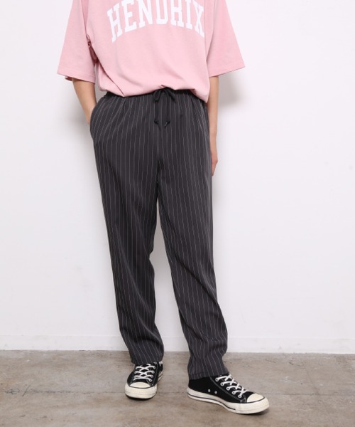 bonjour bonsoir（ボンジュール　ボンソワール）の「【bonjour bonsoir】ストライプシェフパンツ（その他パンツ・メンズ・ブラック系その他/チャコールグレー・S/M/L）」の4枚目の写真