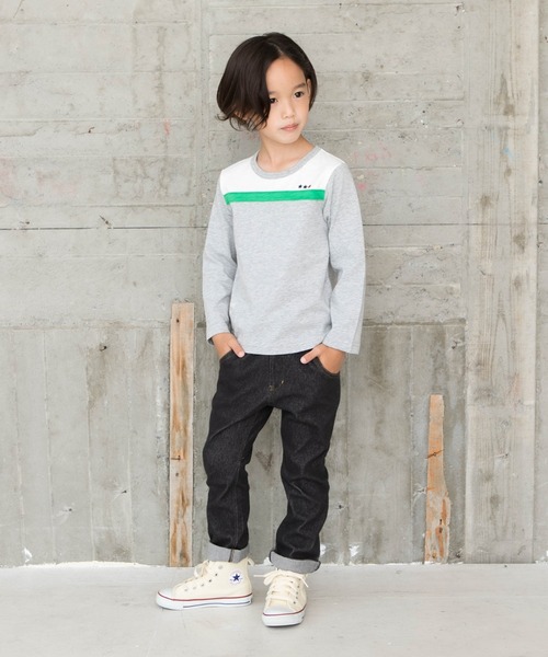 RAGMART（ラグマート）の「バイカラー切り替えTシャツ（Tシャツ/カットソー・キッズ・グレー/サックスブルー・90cm/95cm/80ｃｍ/70cm）」の15枚目の写真