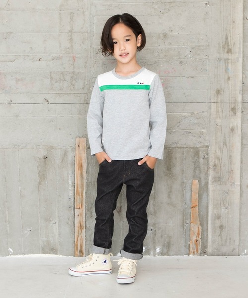 RAGMART（ラグマート）の「バイカラー切り替えTシャツ（Tシャツ/カットソー・キッズ・グレー/サックスブルー・90cm/95cm/80ｃｍ/70cm）」の17枚目の写真