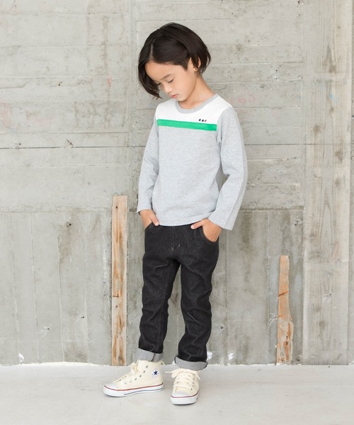 RAGMART（ラグマート）の「バイカラー切り替えTシャツ（Tシャツ/カットソー・キッズ・グレー/サックスブルー・90cm/95cm/80ｃｍ/70cm）」の16枚目の写真