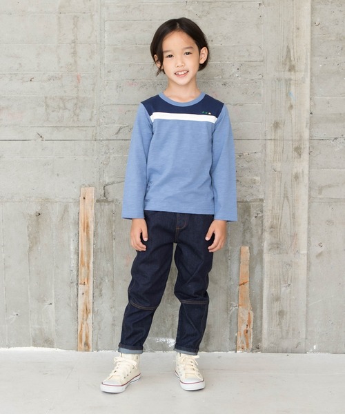 RAGMART（ラグマート）の「バイカラー切り替えTシャツ（Tシャツ/カットソー・キッズ・グレー/サックスブルー・90cm/95cm/80ｃｍ/70cm）」の14枚目の写真