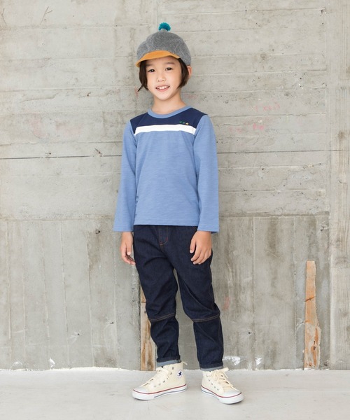 RAGMART（ラグマート）の「バイカラー切り替えTシャツ（Tシャツ/カットソー・キッズ・グレー/サックスブルー・90cm/95cm/80ｃｍ/70cm）」の12枚目の写真