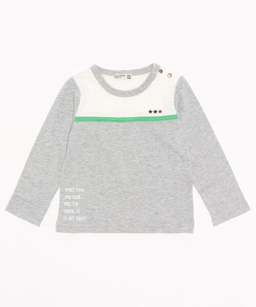 RAGMART（ラグマート）の「バイカラー切り替えTシャツ（Tシャツ/カットソー・キッズ・グレー/サックスブルー・90cm/95cm/80ｃｍ/70cm）」の11枚目の写真