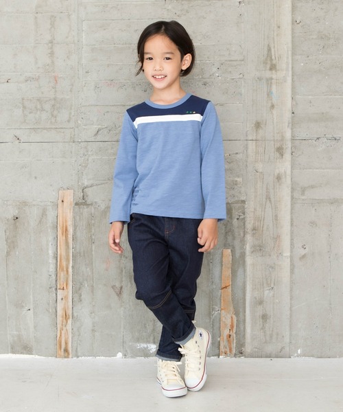 RAGMART（ラグマート）の「バイカラー切り替えTシャツ（Tシャツ/カットソー・キッズ・グレー/サックスブルー・90cm/95cm/80ｃｍ/70cm）」の13枚目の写真