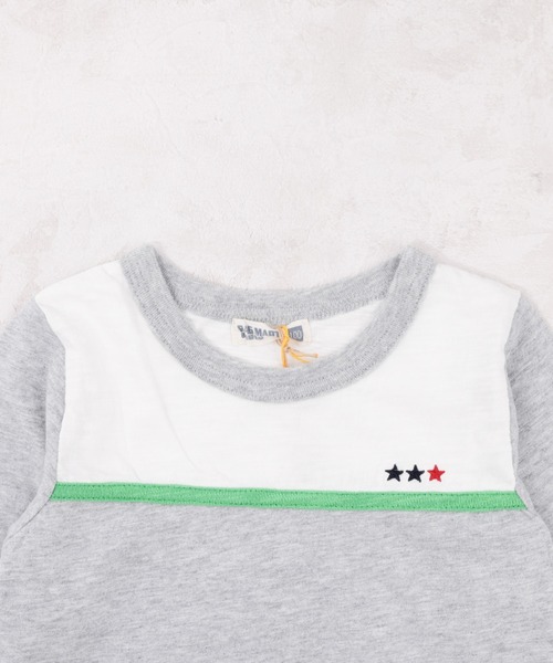 RAGMART（ラグマート）の「バイカラー切り替えTシャツ（Tシャツ/カットソー・キッズ・グレー/サックスブルー・90cm/95cm/80ｃｍ/70cm）」の8枚目の写真