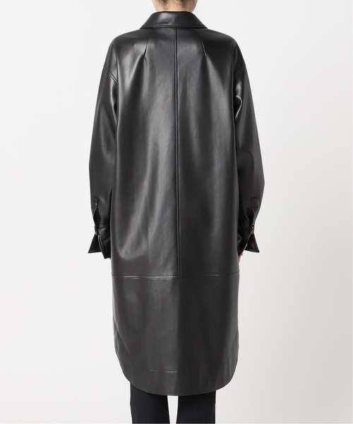 Noble（ノーブル）の「フェイクレザーロングシャツ◇（その他アウター