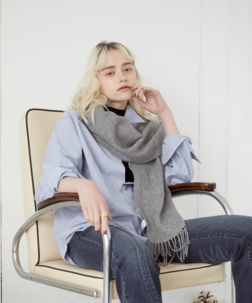 DRWCYS（ドロシーズ）の「ウォッシャブルウール無地ストール（ストール/ショール・レディース・ブラック/グレー/アイボリー・FREE）」の11枚目の写真