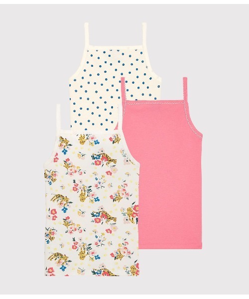 PETIT BATEAU（プチバトー）の「プリントキャミソール３枚組（キャミソール・キッズ・その他・12YEAR/8YEAR/6YEAR/10YEAR）」の2枚目の写真