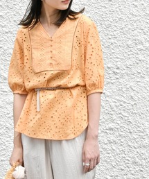 Brownie | Brownie コットンレースブサム切り替えブラウス(シャツ/ブラウス)