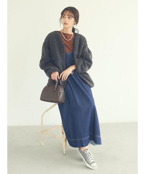 CRAFT STANDARD BOUTIQUE(クラフトスタンダードブティック)の「プルオーバー2 *(Tシャツ/カットソー・レディース・アイボリー/ブラック/ピンク/レッド系その他5/ブラウン/マスタード/グリーン/ブルー系その他7・M/L)」の11枚目の写真