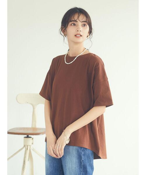 CRAFT STANDARD BOUTIQUE(クラフトスタンダードブティック)の「プルオーバー2 *(Tシャツ/カットソー・レディース・アイボリー/ブラック/ピンク/レッド系その他5/ブラウン/マスタード/グリーン/ブルー系その他7・M/L)」の12枚目の写真