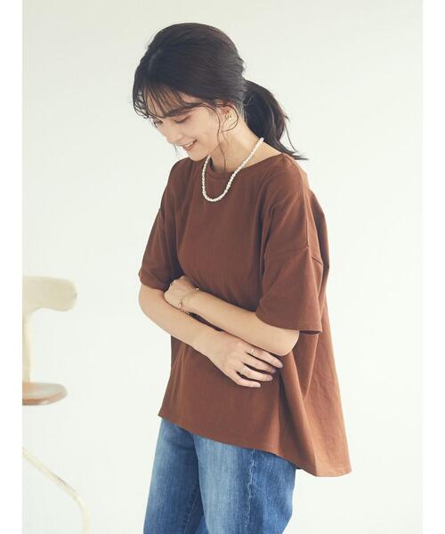 CRAFT STANDARD BOUTIQUE(クラフトスタンダードブティック)の「プルオーバー2 *(Tシャツ/カットソー・レディース・アイボリー/ブラック/ピンク/レッド系その他5/ブラウン/マスタード/グリーン/ブルー系その他7・M/L)」の13枚目の写真