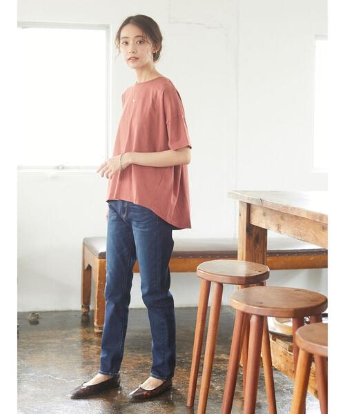 CRAFT STANDARD BOUTIQUE(クラフトスタンダードブティック)の「プルオーバー2 *(Tシャツ/カットソー・レディース・アイボリー/ブラック/ピンク/レッド系その他5/ブラウン/マスタード/グリーン/ブルー系その他7・M/L)」の21枚目の写真