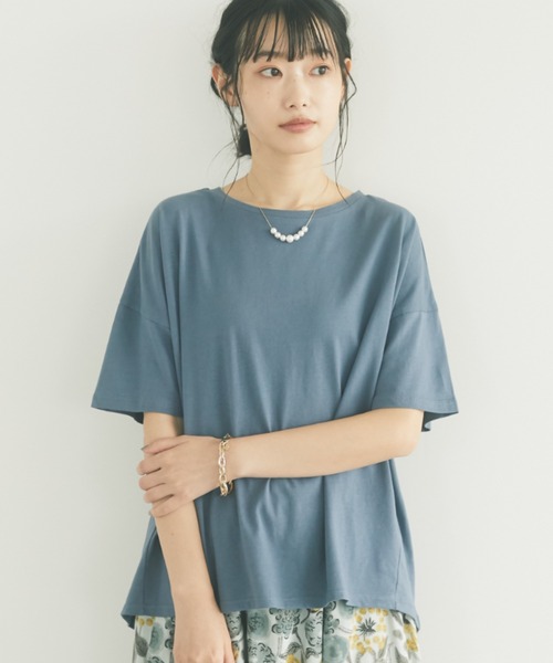 CRAFT STANDARD BOUTIQUE(クラフトスタンダードブティック)の「プルオーバー2 *(Tシャツ/カットソー・レディース・アイボリー/ブラック/ピンク/レッド系その他5/ブラウン/マスタード/グリーン/ブルー系その他7・M/L)」の5枚目の写真