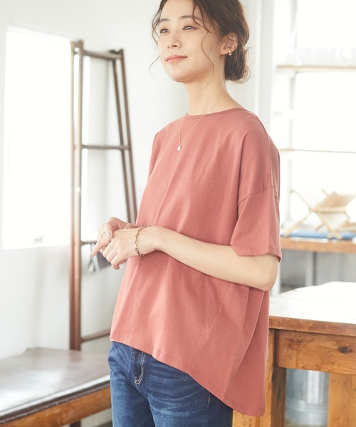 CRAFT STANDARD BOUTIQUE(クラフトスタンダードブティック)の「プルオーバー2 *(Tシャツ/カットソー・レディース・アイボリー/ブラック/ピンク/レッド系その他5/ブラウン/マスタード/グリーン/ブルー系その他7・M/L)」の8枚目の写真