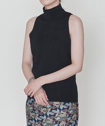 ASTRAET | ＜ASTRAET（アストラット）＞W 16G ハイネック ノースリーブニット(ニット/セーター)