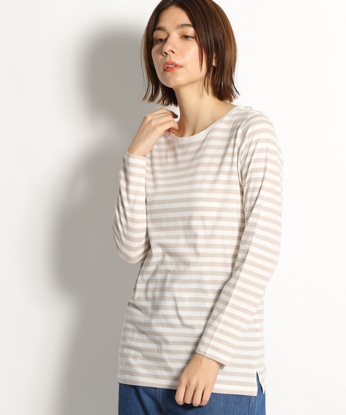 niko and...(ニコアンド)の「オーガニックコットンロンT(Tシャツ/カットソー・レディース・ブラック/グレー/オフホワイト/チャコール・MEDIUM/LARGE)」の3枚目の写真