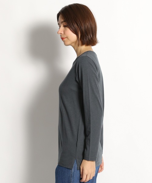 niko and...(ニコアンド)の「オーガニックコットンロンT(Tシャツ/カットソー・レディース・ブラック/グレー/オフホワイト/チャコール・MEDIUM/LARGE)」の14枚目の写真