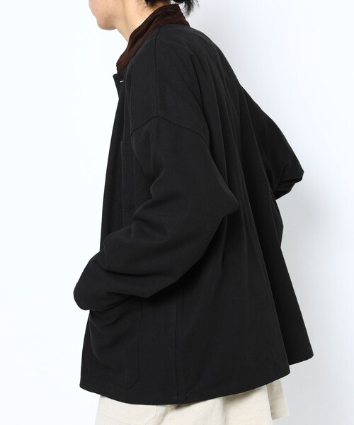 FREAK'S STORE（フリークスストア）の「WEB限定 MACOBER×FREAK'S STORE/マコバー 別注 スタンドカラー フレンチワークジャケット/カバーオール/コーデュロイ襟（カバーオール・メンズ・ブラック/オリーブ/ネイビー・SMALL/MEDIUM/LARGE）」の16枚目の写真