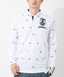 【FILA GOLF/フィラゴルフ】ワンポイントロゴ 長袖ポロシャツ/吸汗速乾/UVカット