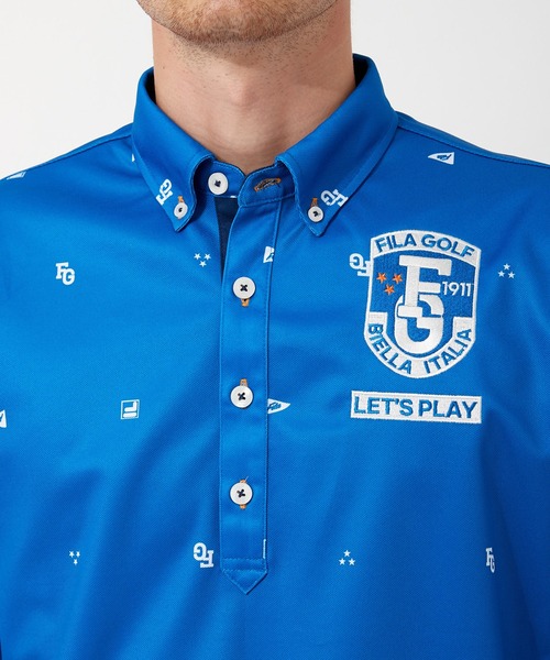 FILA（フィラ）の「【FILA GOLF/フィラゴルフ】ワンポイントロゴ 長袖ポロシャツ/吸汗速乾/UVカット（ポロシャツ・メンズ・ブルー/ネイビー/ホワイト/オレンジ・L/M/LL/3L）」の20枚目の写真