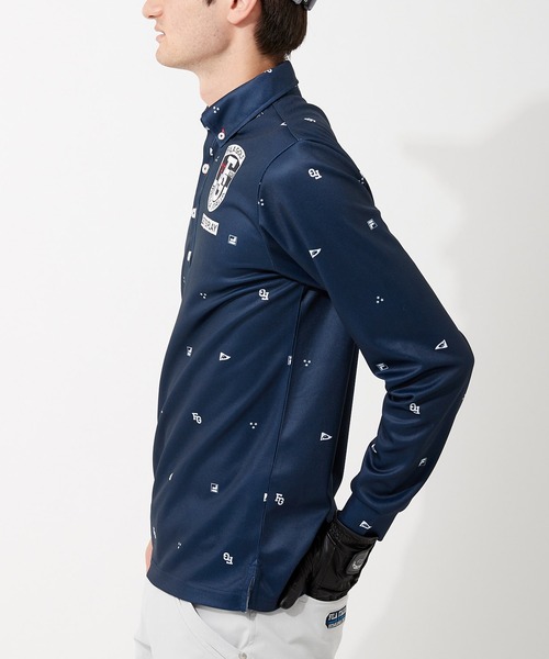 FILA（フィラ）の「【FILA GOLF/フィラゴルフ】ワンポイントロゴ 長袖ポロシャツ/吸汗速乾/UVカット（ポロシャツ・メンズ・ブルー/ネイビー/ホワイト/オレンジ・L/M/LL/3L）」の21枚目の写真
