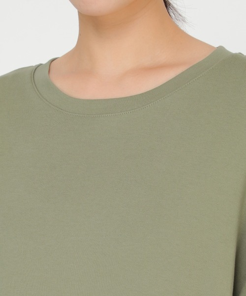 ikka（イッカ）の「オーガニックコットン異素材プルオーバー（Tシャツ/カットソー・レディース・オフホワイト/ブラック/オリーブ・M/L）」の18枚目の写真