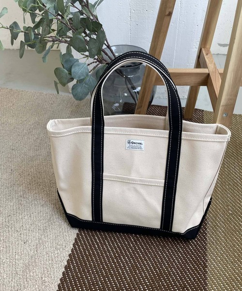 URBAN RESEARCH DOORS(アーバンリサーチドアーズ)の「ORCIVAL キャンバストートバッグ M(トートバッグ・レディース・ブラウン/ブラック/グレー・ONE)」の17枚目の写真