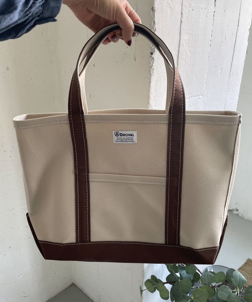 URBAN RESEARCH DOORS(アーバンリサーチドアーズ)の「ORCIVAL キャンバストートバッグ M(トートバッグ・レディース・ブラウン/ブラック/グレー・ONE)」の5枚目の写真