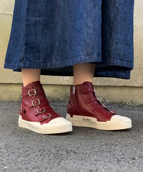 ASH（アッシュ）の「【GANG】レザーハイカットスニーカー（スニーカー・レディース・ブラック×レッド/ネイビー/レッド/ブラック×カーキ・35/36/37/38/39）」の17枚目の写真