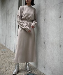 &g'aime | 【&g’aime】ショルダータックニットワンピース(ワンピース)