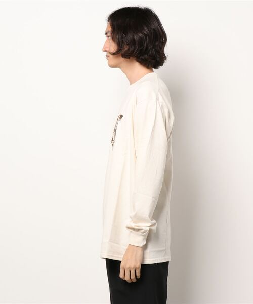 go slow caravan(ゴースローキャラバン)の「MountainMania/マウンテンマニア MountainManiaxGSC LONG SLEEVES TEE ANIMAL(Tシャツ/カットソー・メンズ・ブラック/サンドベージュ/ナチュラル・MEDIUM/LARGE/X-LARGE)」の4枚目の写真