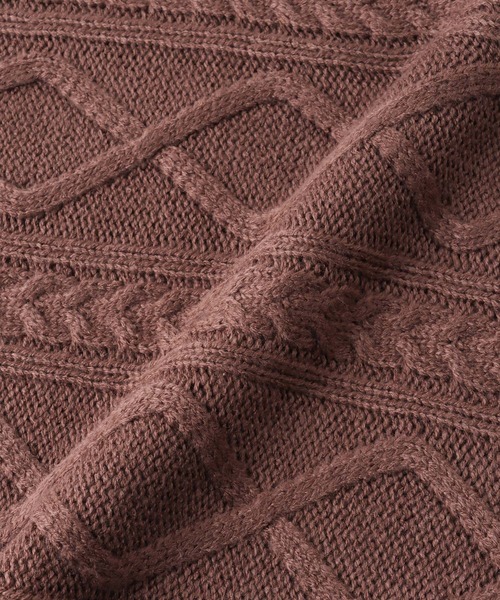 Honeys（ハニーズ）の「ケーブル編トップス（ニット/セーター・レディース・ピンク系その他/ブルー系その他/ベージュ/ブラウン/アイボリー・S/L/M）」の11枚目の写真