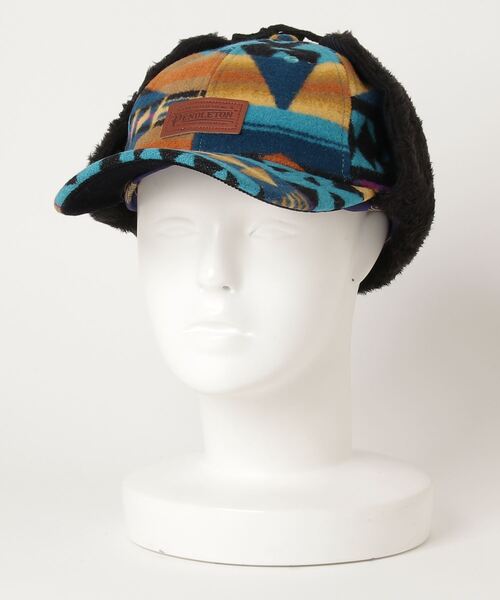 PENDLETON（ペンドルトン）の「ST:PENDLETON PD MULTI BOMBER CAP（キャップ・レディース・ブラック/ターコイズブルー/ベージュ・FREE）」の16枚目の写真